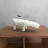 Hippo Figure + Bird | XL #01 - White