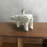 Hippo Figure + Bird | XL #01 - White