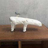 Hippo Figure + Bird | XL #01 - White