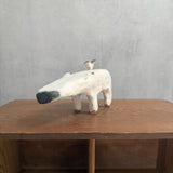 Hippo Figure + Bird | XL #02 - White