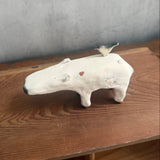 Hippo Figure + Bird | XL #02 - White
