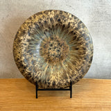 "Dimple" Platter in Mushroom Speckle - Medium