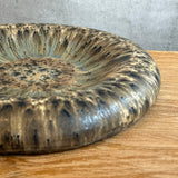 "Dimple" Platter in Mushroom Speckle - Medium