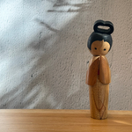 Vintage Kokeshi #105 - "See Through Bow" - Medium