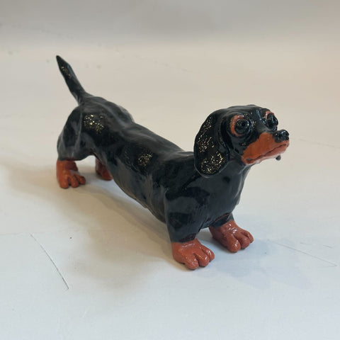 "Dave the Dachshund" - Ceramic Sculpture • Mar25