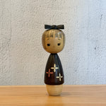 Vintage Kokeshi #104 - "Three Flower" - Small