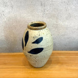 Oval Vase - Small - Cobalt Leaves