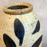 Oval Vase - Small - Cobalt Leaves