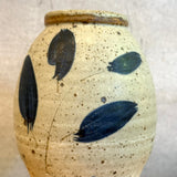 Oval Vase - Small - Cobalt Leaves