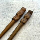 Wooden Chopsticks - "Cats"