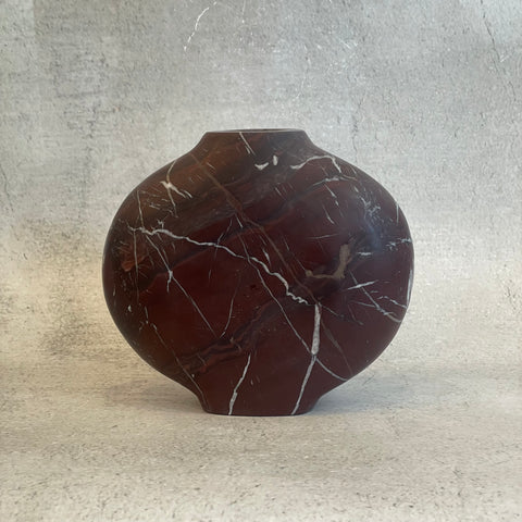 "Celeste" Marble Vase - Rosso Verona - Elipse