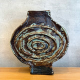 Vase - Medallion / Scroll - Brown Wash - XL
