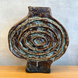 Vase - Medallion / Scroll - Brown Wash - XL