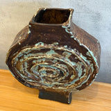 Vase - Medallion / Scroll - Brown Wash - XL