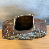 Vase - Medallion / Scroll - Brown Wash - XL