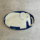 Blue & White Platter - Elephant • Oct24