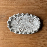 Oval Dish in White Crackle