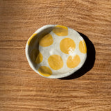 Condiment / Jewellery Dish - Yellow Spots