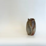 Wood Fired Vase - Twist Faceted - Medium • May25 • TH0105