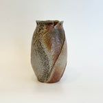 Wood Fired Vase - Twist Faceted - Medium • May25 • TH0105