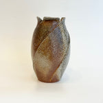 Wood Fired Vase - Twist Faceted - Medium • May25 • TH0105