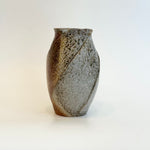 Wood Fired Vase - Twist Faceted - Medium • May25 • TH0105