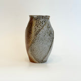Wood Fired Vase - Twist Faceted - Medium • May25 • TH0105