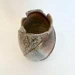 Wood Fired Vase - Twist Faceted - Medium • May25 • TH0105