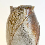 Wood Fired Vase - Twist Faceted - Medium • May25 • TH0105