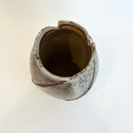 Wood Fired Vase - Twist Faceted - Medium • May25 • TH0105