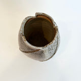 Wood Fired Vase - Twist Faceted - Medium • May25 • TH0105