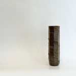 Cylinder Vase - Ash Glazed - Facetted - Tall • May25 • TH0203