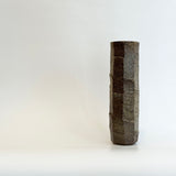 Cylinder Vase - Ash Glazed - Facetted - Tall • May25 • TH0203