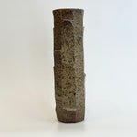 Cylinder Vase - Ash Glazed - Facetted - Tall • May25 • TH0203
