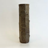 Cylinder Vase - Ash Glazed - Facetted - Tall • May25 • TH0203