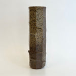 Cylinder Vase - Ash Glazed - Facetted - Tall • May25 • TH0203