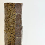Cylinder Vase - Ash Glazed - Facetted - Tall • May25 • TH0203