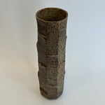 Cylinder Vase - Ash Glazed - Facetted - Tall • May25 • TH0203