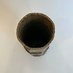 Cylinder Vase - Ash Glazed - Facetted - Tall • May25 • TH0203