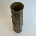 Cylinder Vase - Ash Glazed - Facetted - Tall • May25 • TH0203