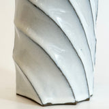 Cylinder Vase - Twist Faceted - "Shirahagi" • May25 • TH0209