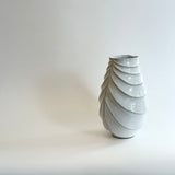 "White Robe" Vase - Twist Faceted - Large • May25 • TH0304