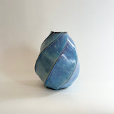 "Pale Moon" Vase - Twist Faceted - Medium • May25 • TH0306