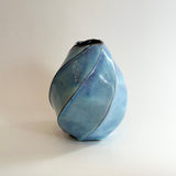 "Pale Moon" Vase - Twist Faceted - Medium • May25 • TH0306