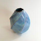 "Pale Moon" Vase - Twist Faceted - Medium • May25 • TH0306