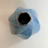 "Pale Moon" Vase - Twist Faceted - Medium • May25 • TH0306