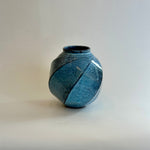 "Pale Moon" Vase - Twist Faceted - Medium • May25 • TH0307