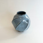 "Pale Moon" Vase - Twist Faceted - Medium • May25 • TH0307