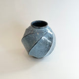 "Pale Moon" Vase - Twist Faceted - Medium • May25 • TH0307