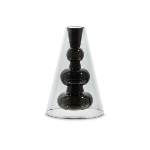 "Bump" Vase - Black Cone